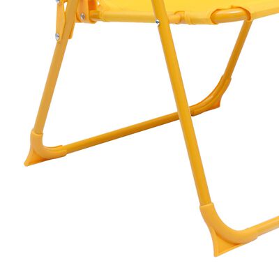vidaXL 3-osaline laste aiamööblikomplekt päevavarjuga, kollane