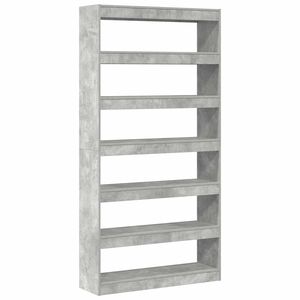 vidaXL Raamaturiiul 6 tasandit 100 x 30 x 198 cm Tehispuit Betoonhall