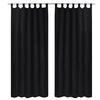 Aasadega satiinist kardinad 2 tk 140 x 175 cm must