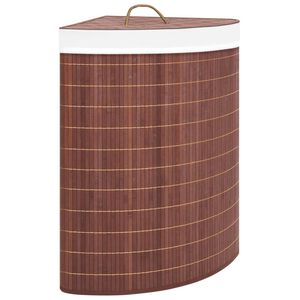 vidaXL bambusest nurga pesukorv, pruun 60 l