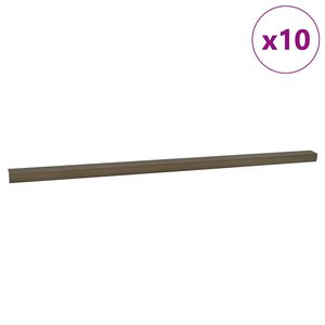 vidaXL Trepiastme servaprofiilid 10 pcs Pruun 67 cm Alumiinium