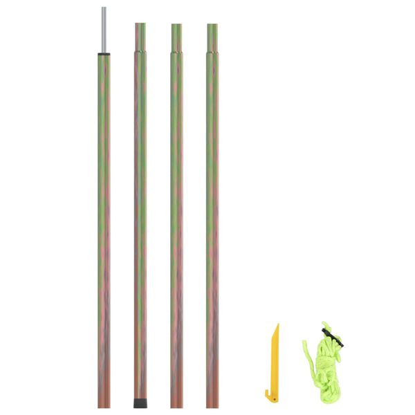 vidaXL päikesepurje post, 250 cm, tsingitud teras