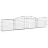 vidaXL kaarekujulised gabioonkorvid 25 tk, 400x30x80/100 cm, raud
