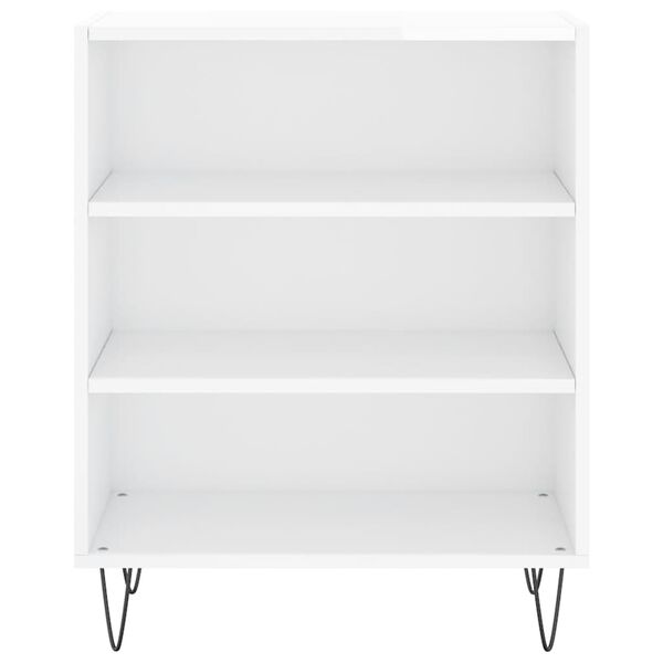 vidaXL puhvetkapp, k&otilde;rgl&auml;ikega valge, 57 x 35 x 70 cm, tehispuit