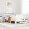 vidaXL voodiraam peatsiga ilma madratsita Valge 90x200 cm