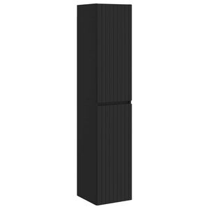 vidaXL Seinale kinnitatav vannitoikapp Must 33 x 34,5 x 160 cm