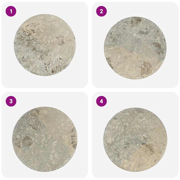 vidaXL lauaplaat, hall, &Oslash; 50 x 2,5 cm, marmor