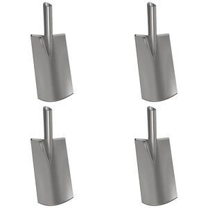 vidaXL Labida pea 4 tk H&otilde;bedane 43 x 17 cm Pulberv&auml;rvitud teras
