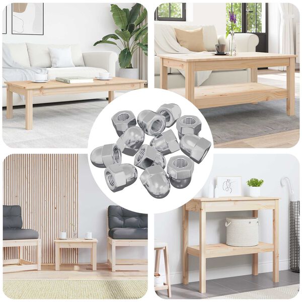 vidaXL P&auml;hkel 12 pcs H&otilde;bedane M6 x 10 mm Raud