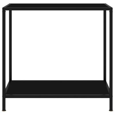 vidaXL konsoollaud, must, 80 x 35 x 75 cm, karastatud klaas