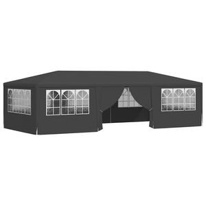 vidaXL professionaalne peotelk k&uuml;lgseintega, 4x9 m, antratsiit 90 g/m&sup2;