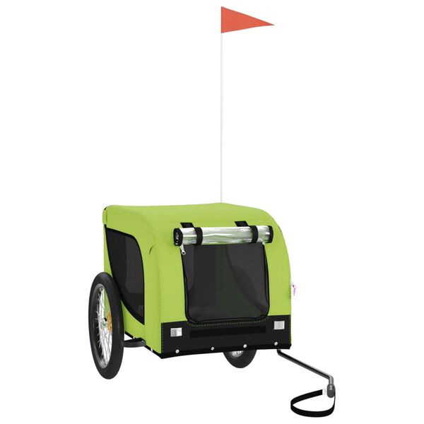 vidaXL lemmiklooma ratta järelkäru, roheline, must, oxford kangas/raud