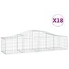 vidaXL kaarekujulised gabioonkorvid 18 tk, 200x50x40/60 cm, raud