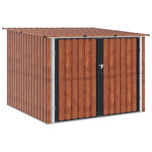 vidaXL Jalgratta kuur 3 tk Pruun 216 x 207 x 158 cm Metall