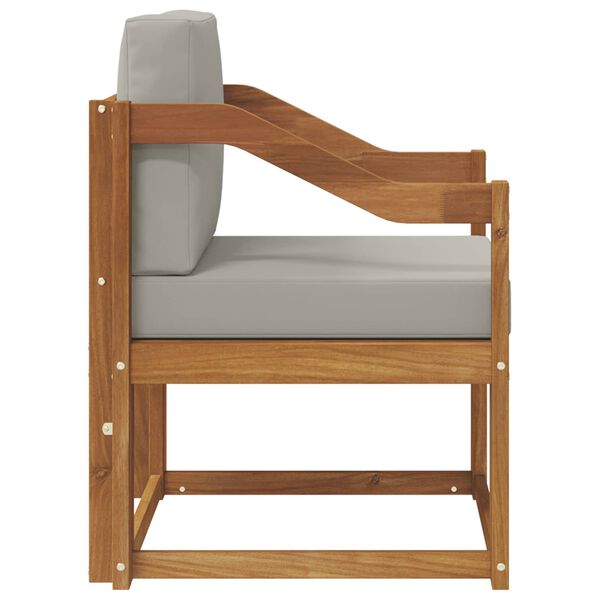 vidaXL &Otilde;uesohva Tugev akaatsiapuit ja pol&uuml;ester Naturaalne ja helehall