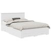 vidaXL Voodi raam sahtliga peaga Valge 140 x 190 cm Tehispuit