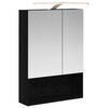 vidaXL Vannitoa peeglikapp Must tamm 50 x 14,5 x 70 cm Tehispuit