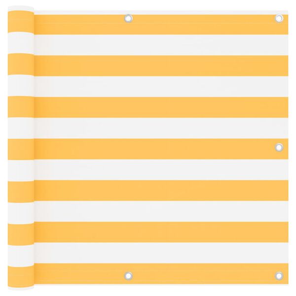 vidaXL r&otilde;dusirm, valge ja kollane, 90 x 300 cm, oxford-kangas