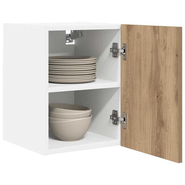 vidaXL Seinakapp 2 pcs Meisterdatud tamm ja valge 30 x 31 x 40 cm