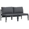 vidaXL V&auml;lik M&ouml;&ouml;bel padjaga 2 T&uuml;kk Antratsiit 80 x 80 x 71 cm Teras