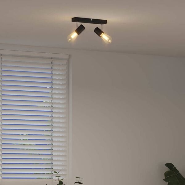 vidaXL Lae kohtvalgusti prožektoritega Must 26 x 6,5 x 11,5 cm Metall