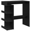 vidaXL Baarilaud riiuliga Must tamm 100 x 48 x 101,5 cm Tehispuit