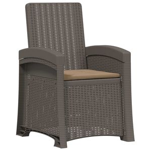 vidaXL Reguleeritav aedootje rattanilaadne Helehall ja Pruunikashall