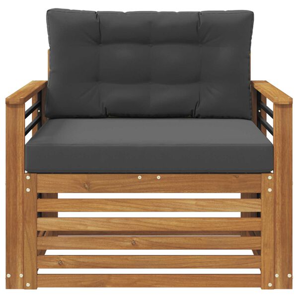 vidaXL V&auml;li diivanikomplekt Tugev akaatsiapuit ja pol&uuml;ester Neutraalne