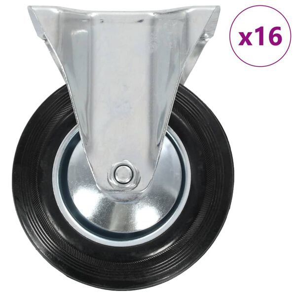 vidaXL fikseeritud rattad, 16 tk, 160 mm