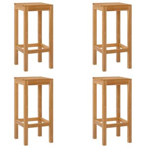 vidaXL Baaritool 4 pcs Naturaalne Tugev teakpuit