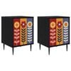vidaXL &Ouml;&ouml;lambi kapp ESSEN 2 tk Must tamm 36 x 33 x 51 cm Tehispuit