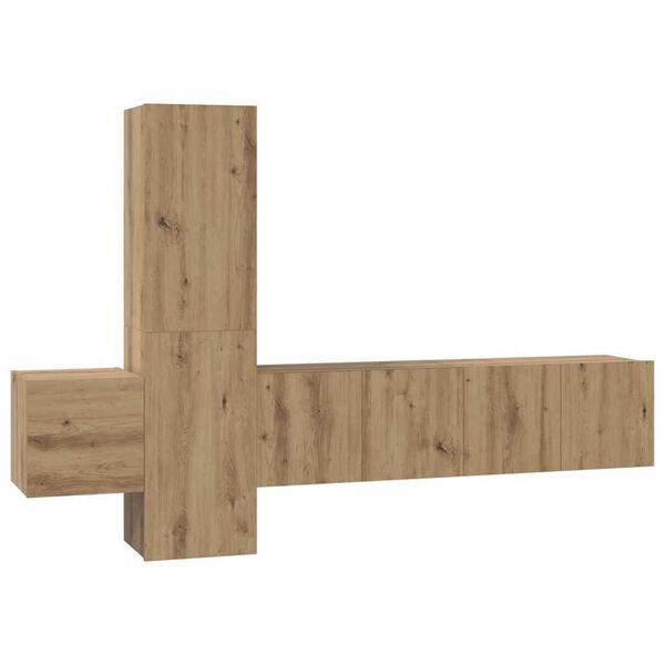 vidaXL Telerikapi komplekt 5 pcs k&auml;sit&ouml;&ouml;tamm 181 x 30 x 120 cm