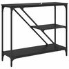 vidaXL Konsoollaud Must tamm 88,5 x 30 x 75 cm Tehispuit