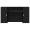 vidaXL vastuvõtulaud, must tamm, 180 x 50 x 103,5 cm, töödeldud puit