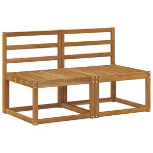 vidaXL 2 T&uuml;kk V&auml;ljas Keskmine Diivan Tugev akatsiapuu Neutraalne