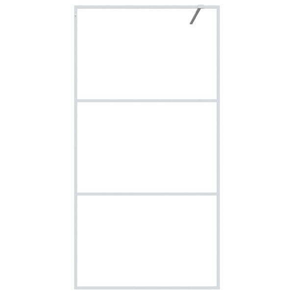 vidaXL du&scaron;inurga sein, valge, 100 x 195 cm, l&auml;bipaistev ESG-klaas