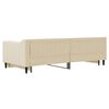 vidaXL diivanvoodi v&auml;ljat&otilde;mmatava osaga, kreemjas, 90x200 cm, kangas