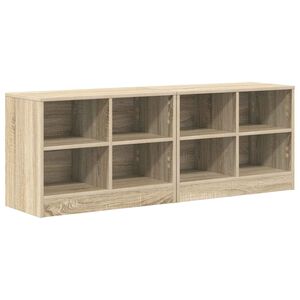 vidaXL Voodikapp riiuliga 2 pcs Sonoma tamm 66 x 33 x 48 cm Tehispuit