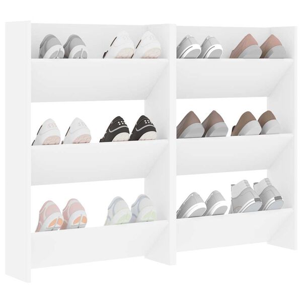 vidaXL seina kingakapid 2 tk valge 60x18x90 cm puitlaastplaat