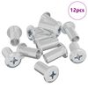 vidaXL Lukustusmutter 12 pcs Nikkel M6 x 15 mm Teras