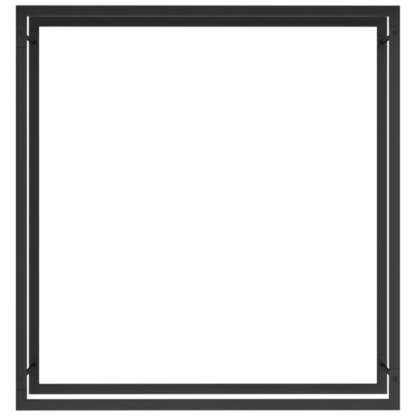 vidaXL k&uuml;ttepuude rest, mattmust, 110x28x116 cm, teras