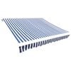 vidaXL varikatuse riie, sinine ja valge, 5 x 3 m