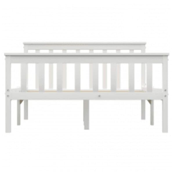 vidaXL voodiraam, valge, m&auml;nnipuit, 120 x 200 cm