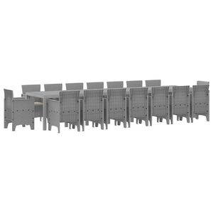 vidaXL Aiak&ouml;&ouml;gi komplekt padjadega padjaga 17 pcs Helehall PP