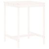 vidaXL 3-osaline aia baarikomplekt, valge, männipuit