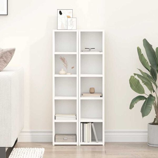 vidaXL CD-kapid 2 tk, valge 21 x 16 x 93,5 cm, puitlaastplaat