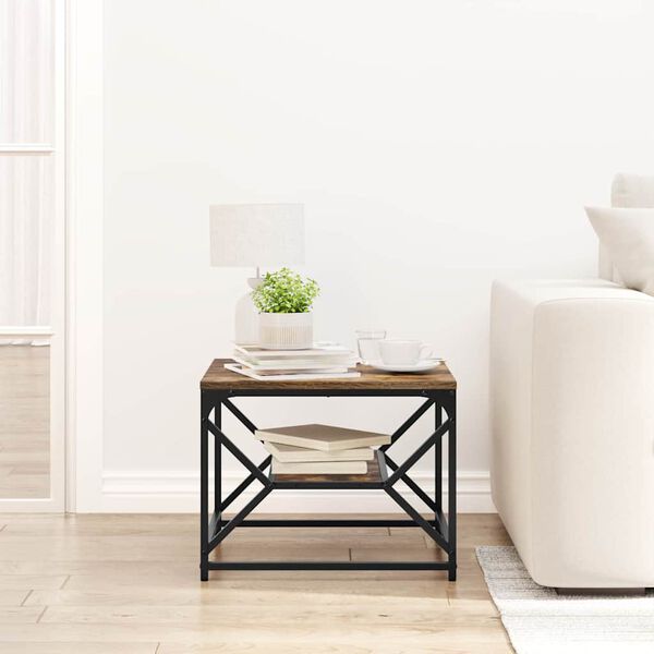 vidaXL Kohvilaud Suitsutatud tamm 51 x 50 x 40 cm