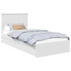 vidaXL Laos voodi peaga sahtliga Valge 75 x 190 cm Tehispuit
