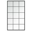 vidaXL seinapeegel, must, 100 x 40 cm, metall