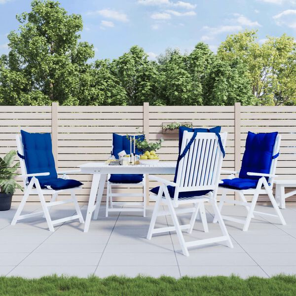 vidaXL k&otilde;rge seljatoega toolipadjad 4 tk, s&uuml;gavsinine, oxford kangas